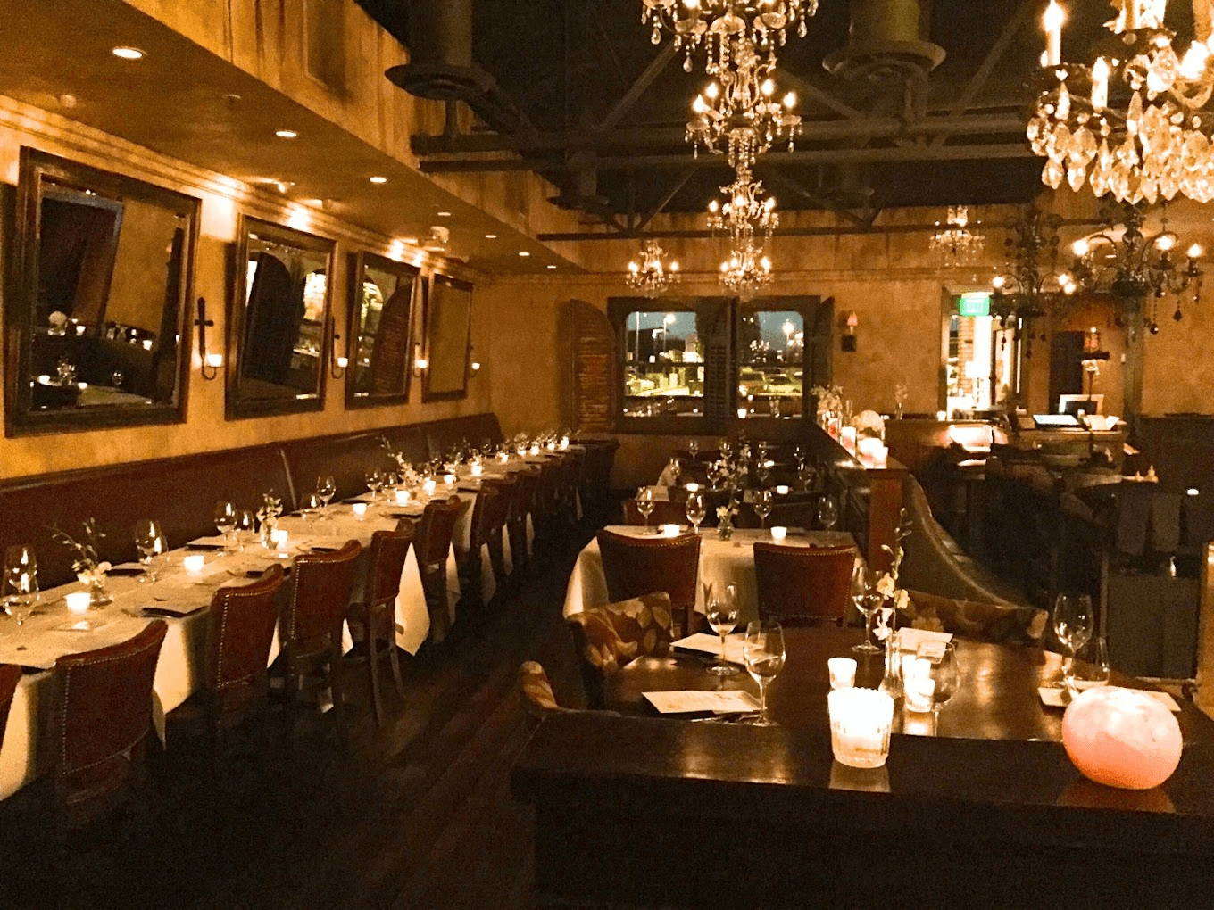 A moody, candlelit view inside one of the best Scottsdale restaurants.