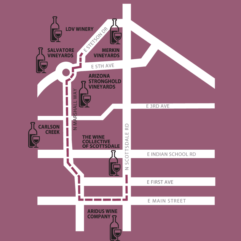 Scottsdale Wine Trail Map
