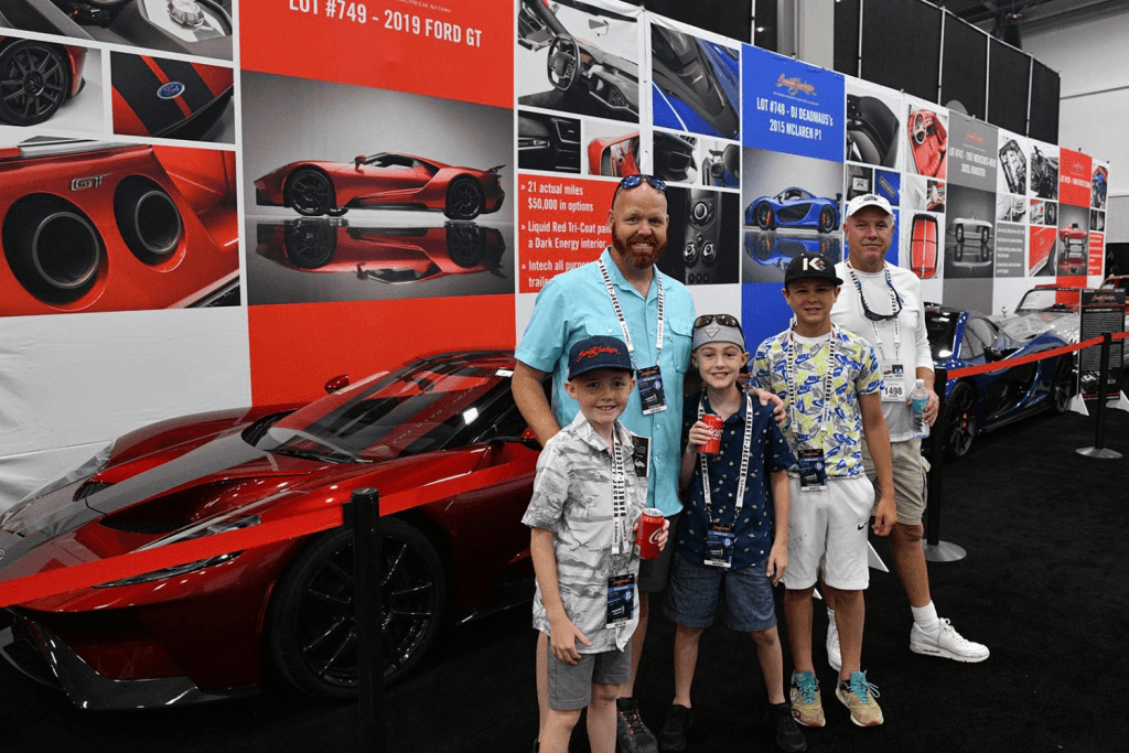 Vistitors at the Barrett-Jackson auto auction.