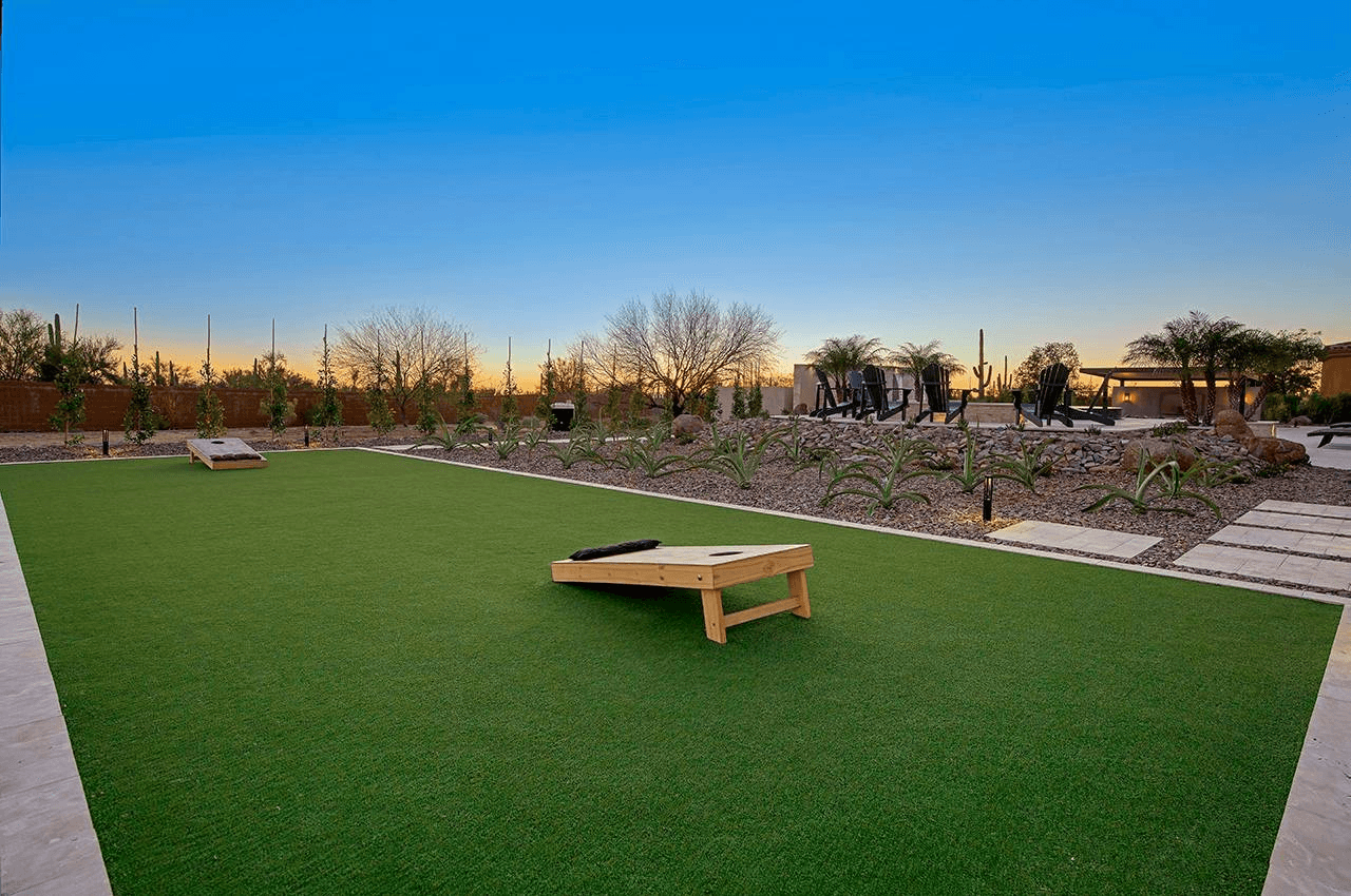 Turfed Cornhole Area