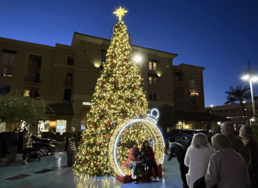 An image of the Christmas tree in Old Town Scottsdale.