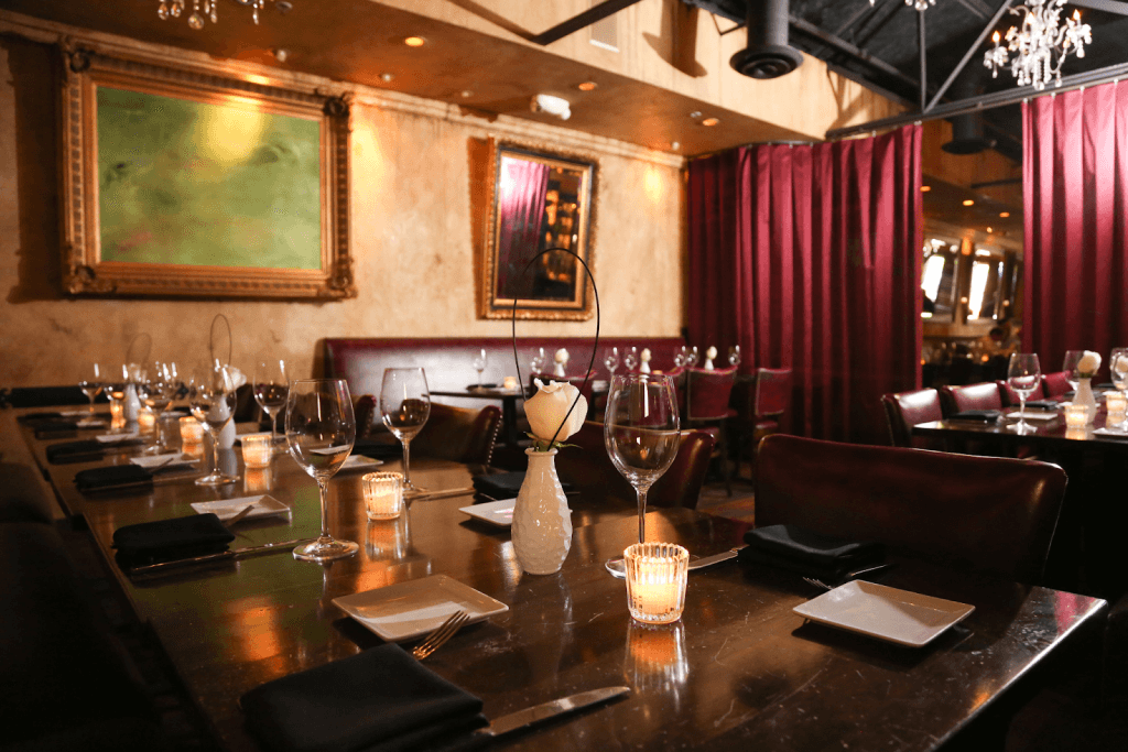 Dining setting at The Mission in Scottsdale, AZ.