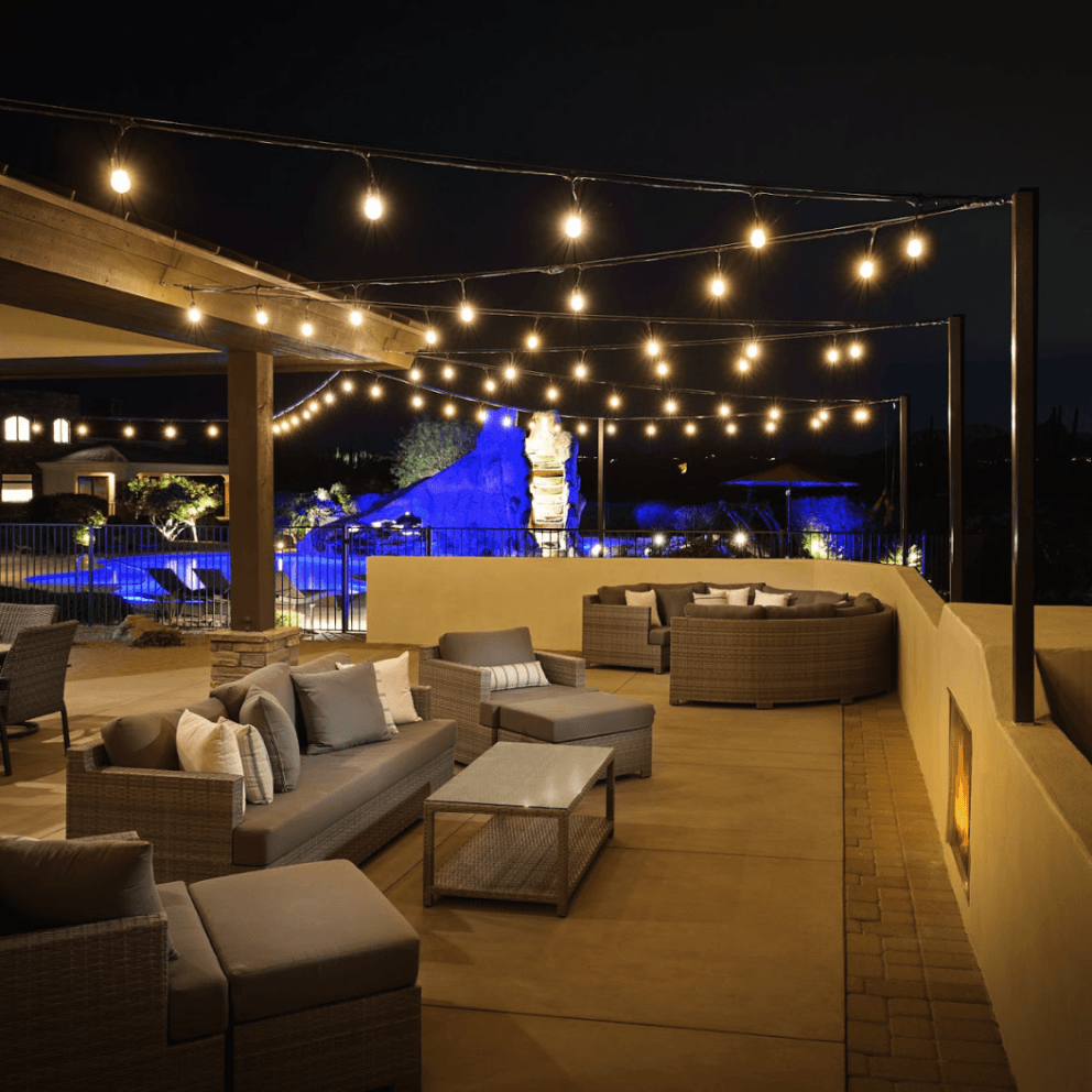 Outdoor amenities for private events.