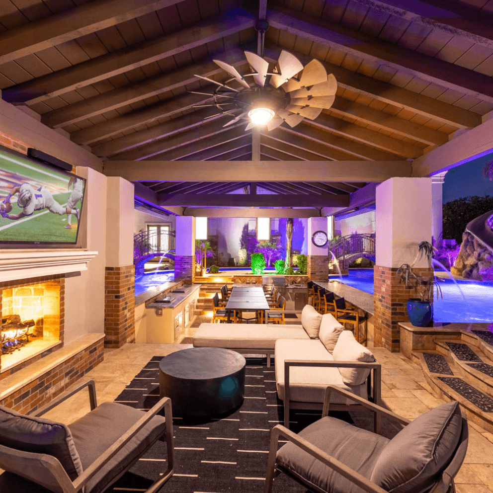 Rental home for a holiday party.