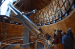 An image of people stargazing at Lowell Observatory in Flagstaff.