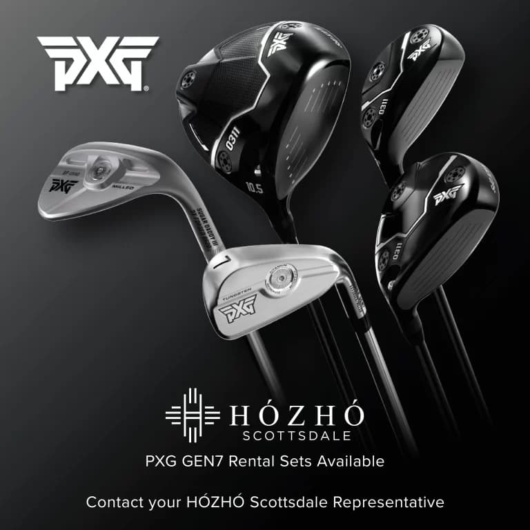 PXG Black Ops and GEN7 golf club rentals available through HÓZHÓ Scottsdale