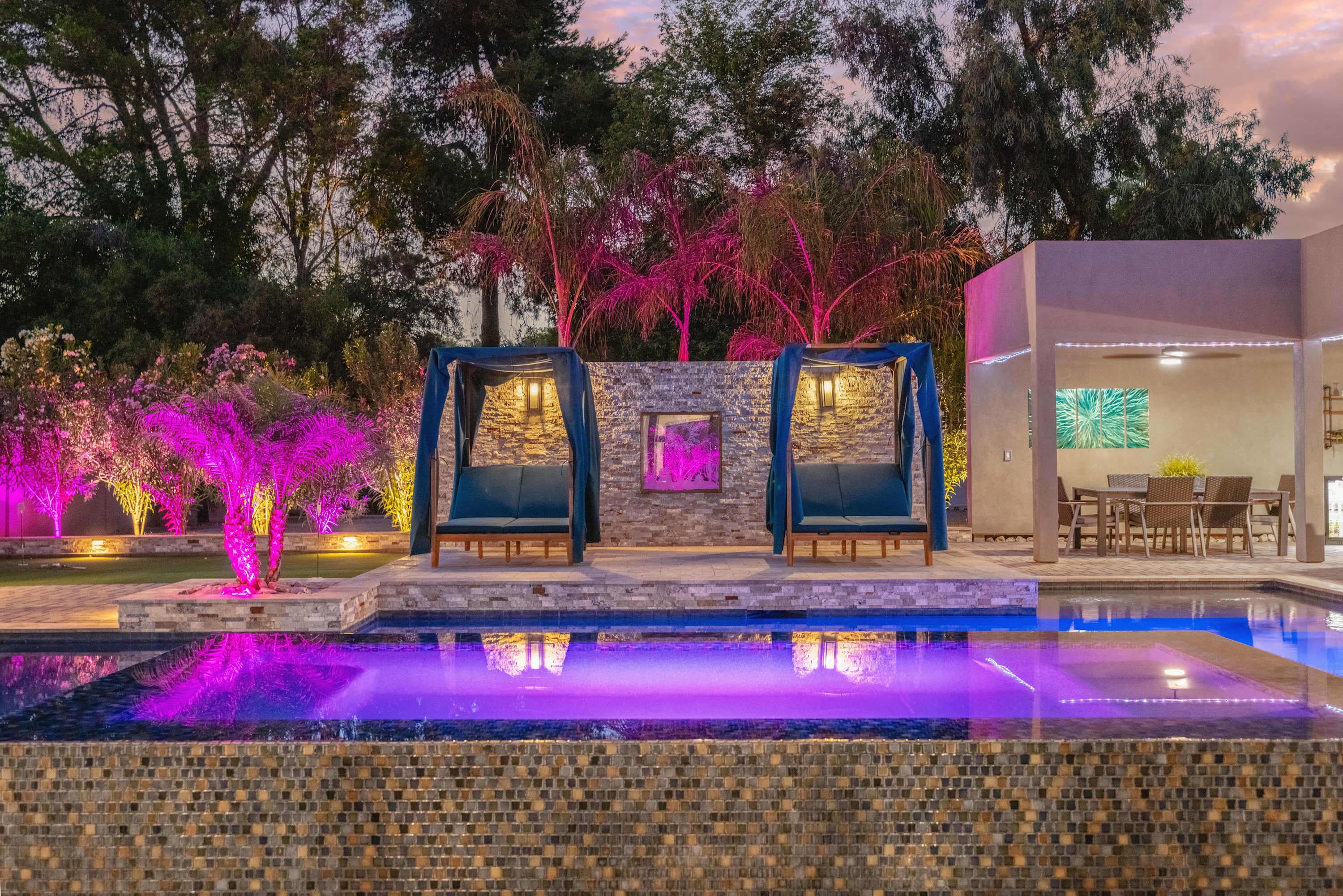From dinner to late-night swims, every evening feels special here.