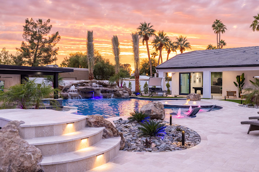 A Scottsdale staycation rental with a relaxing backyard and pool.