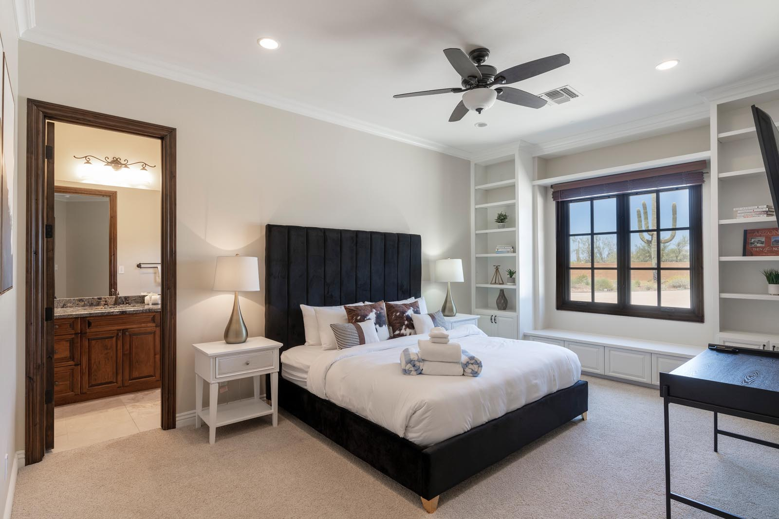 Image of a bedroom setup for guest to stay in Scottdale.