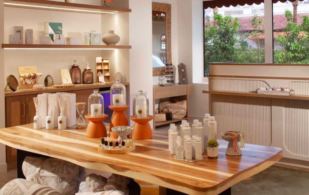 Luxurious private treatment room at The Phoenician Spa with warm lighting and elegant decor.