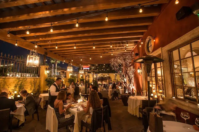 Guests enjoying a meal at Cafe Monarch.