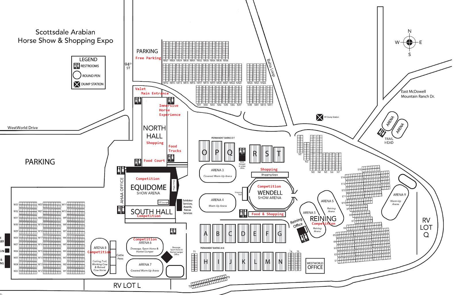 Scottsdale Arabian Horse Show map