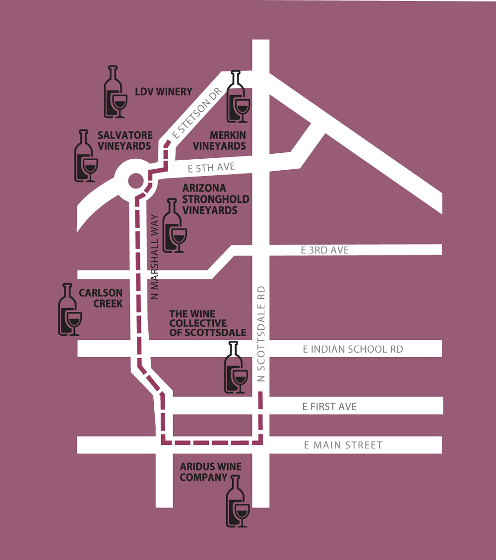 Scottsdale Wine Trail Map
