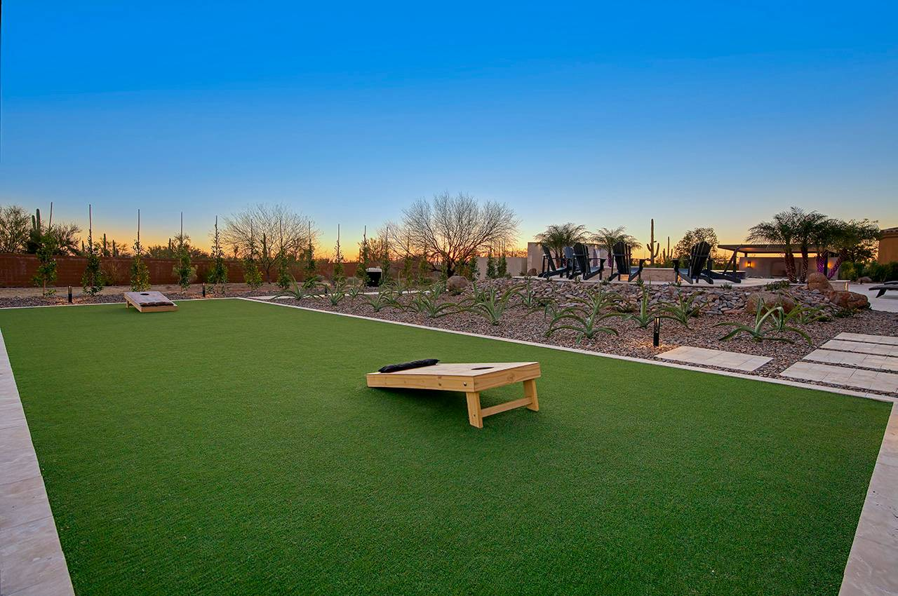 Turfed Cornhole Area