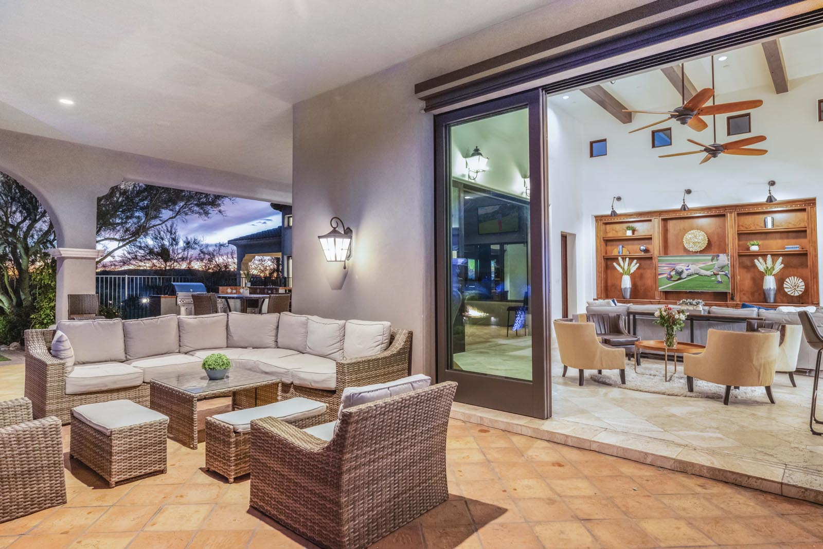 A luxury vacation rental for a holiday party.