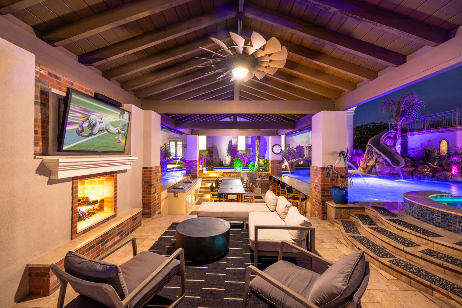 Rental home for a holiday party.
