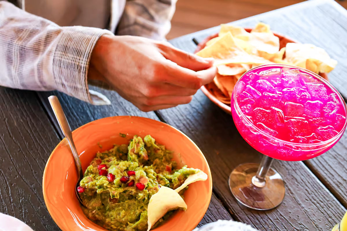 A bowl of guacamole from Cien Agaves Tacos & Tequila.
