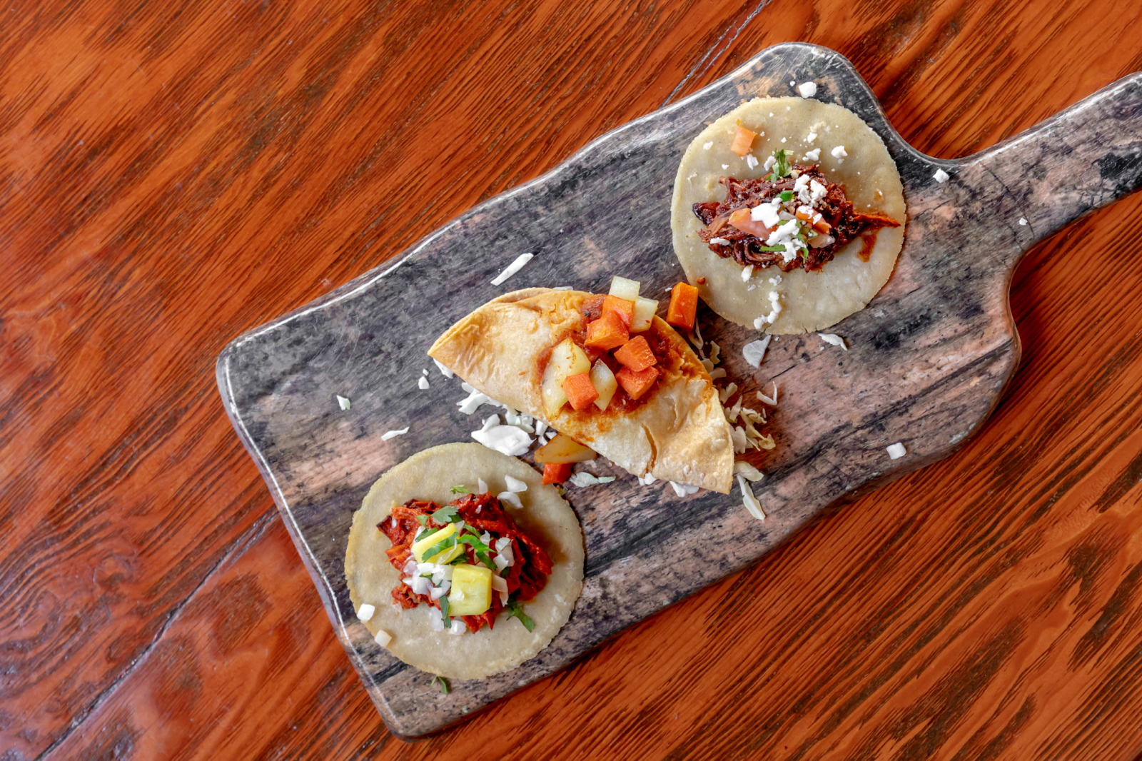 Exterior dining tables at La Hacienda.