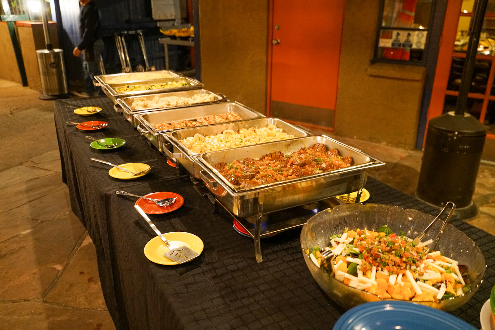 Fajita bar at Old Town Tortilla Factory.