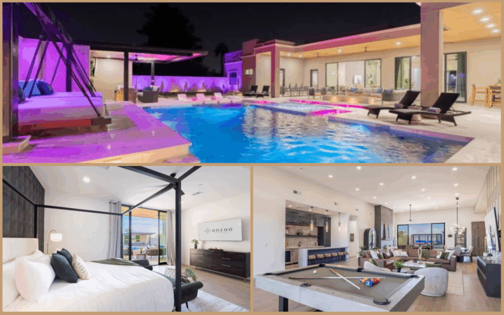 A collage of various pictures of HÓZHÓ Estate on Harmony