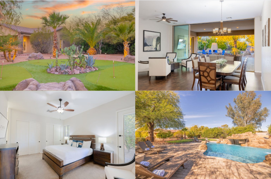 A collage of various pictures of Residence on Cholla.