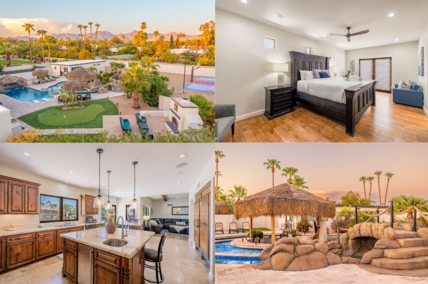 A luxury monthly rental in Scottsdale with outdoor entertainment options. 