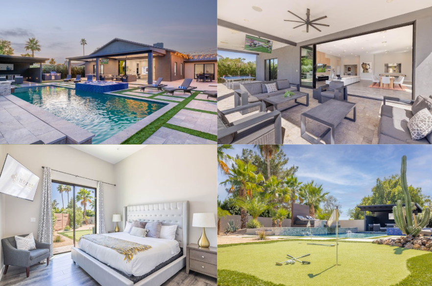 A collage of various pictures of Residence on Sweetwater.