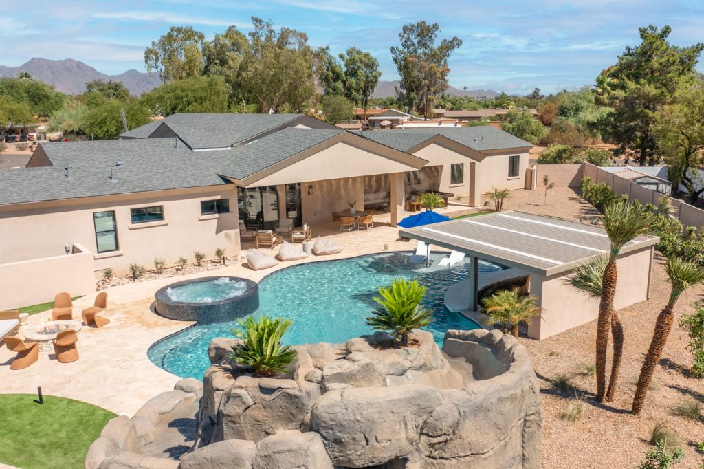 A Scottsdale vacation rental in the heart of the desert with a backyard pool. 