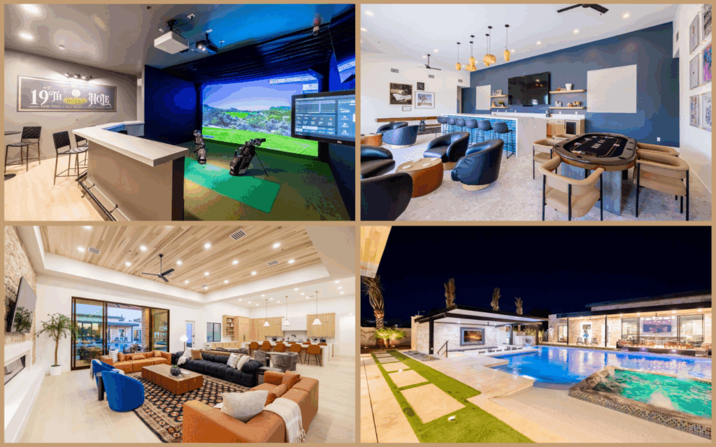 Golf-focused luxury estate in Scottsdale with private simulator, putting green, heated pool, and outdoor entertaining spaces.