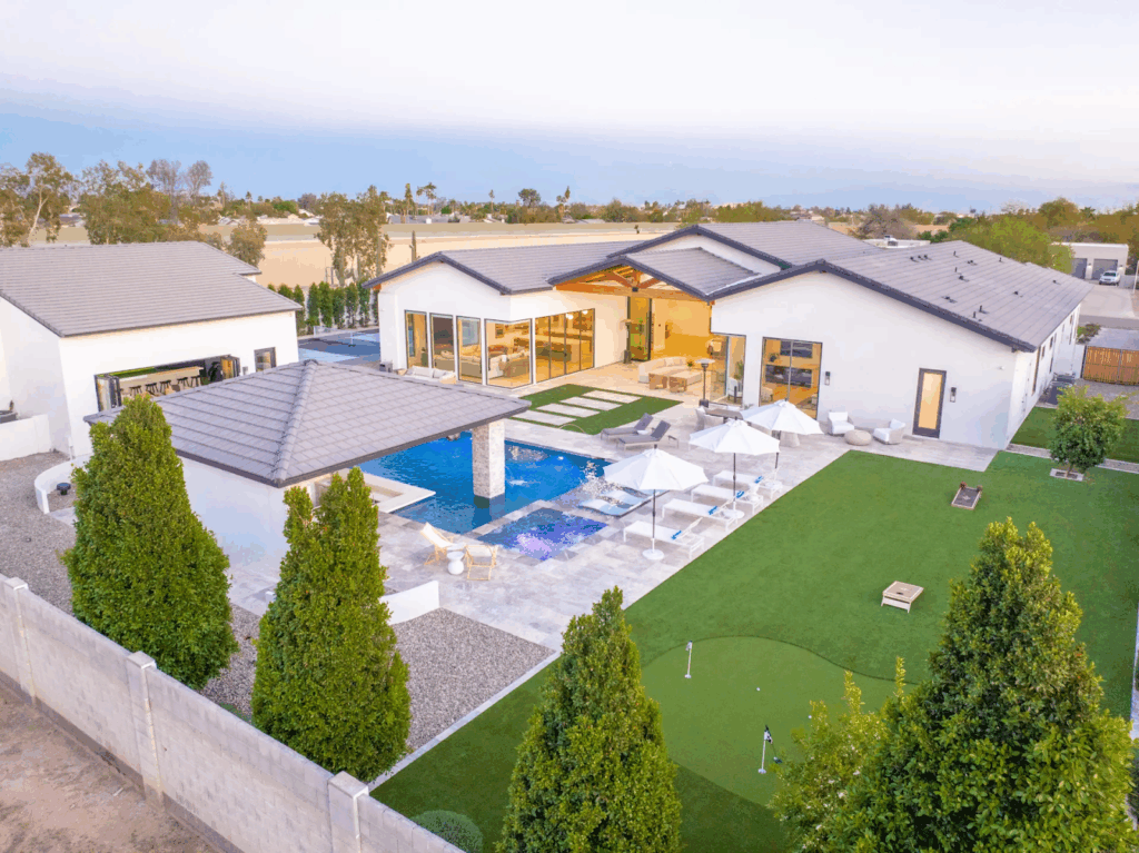 Luxury Scottsdale estate with pool and putting green.