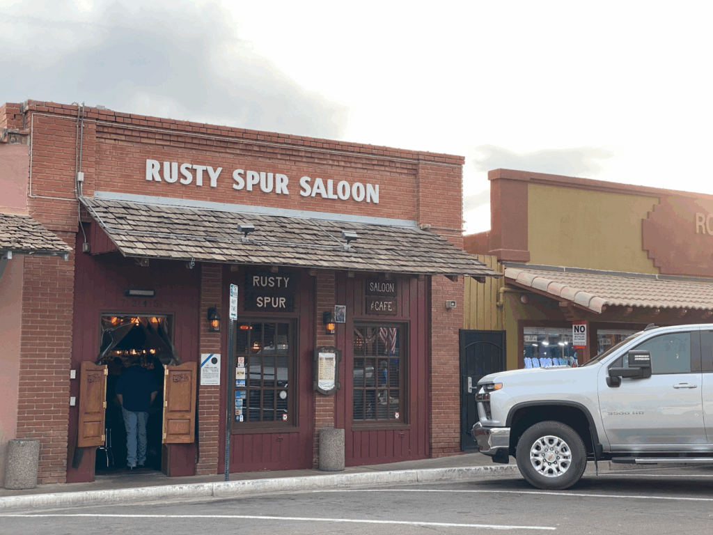 Historic Rusty Spur Saloon with live country music in Old Town Scottsdale.
