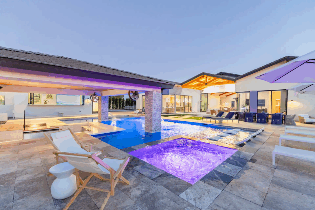 Relaxing family vacation home in Scottsdale with private pool rental, outdoor dining, and resort-style amenities.