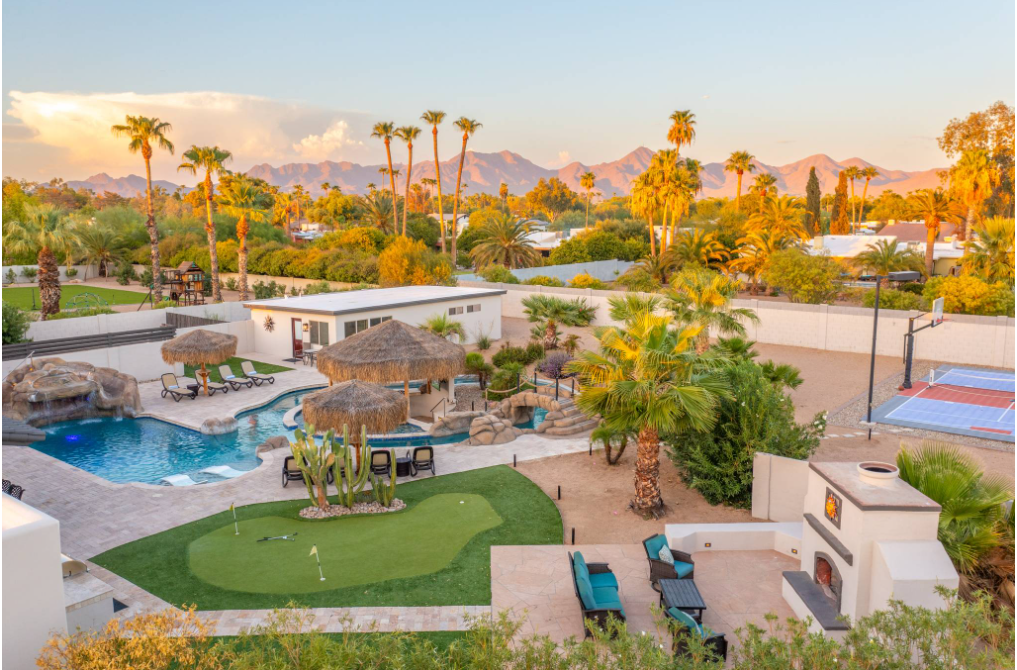 Resort style outdoor space in a Scottsdale home.